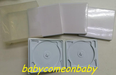 生活用品 CD VCD DVD 光碟片 整理盒 雙片裝 一組4盒 8片裝 附外盒 白色款
