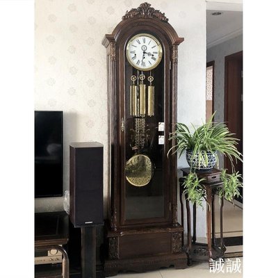 現貨熱銷-落地鐘客廳歐式赫姆勒立鐘老爺鐘復古鐘表現代機械座鐘HG3082