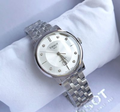 TISSOT Carson Premium Automatic Lady 白色面錶盤 銀色不鏽鋼錶帶 女士 自動機械錶 T1222071103600 天梭腕錶