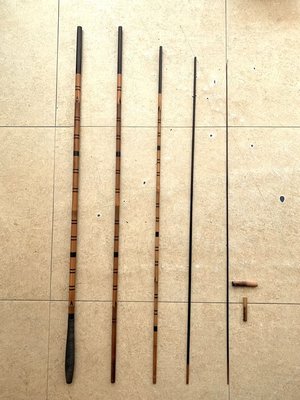 【好藝號】 日本手工竹製釣竿 落款(吉治14) 五等節 全長411cm M603(郵寄免運費)