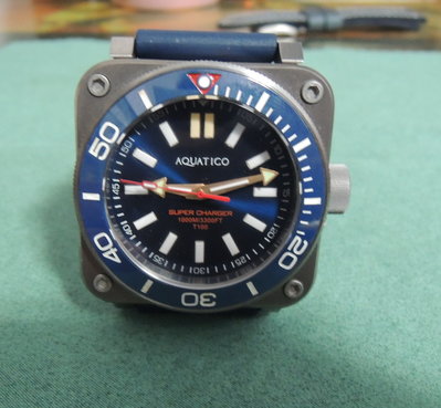 清倉不留- 鈦合金 方形款 潛水錶 絕版品 氚氣  ETA 機芯 (ORIS MIDO HAMILTON)