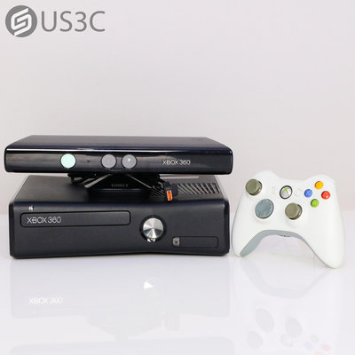 【US3C-高雄店】微軟 Microsoft Xbox 360 250G 黑色 1439 + Kinect 感應器 家用遊戲機 電玩主機 體感遊戲