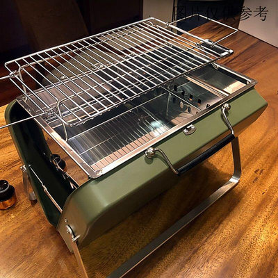 便攜燒烤架戶外摺疊木炭燒烤爐家用小型不鏽鋼迷你烤肉爐野餐烤箱 LQ84