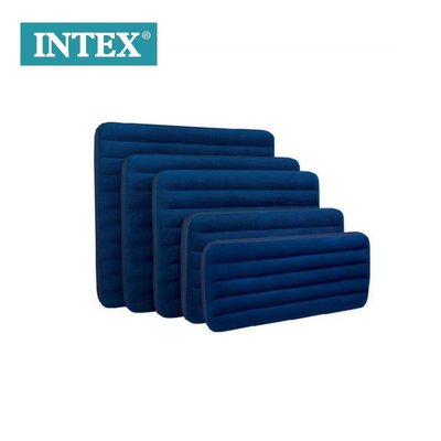 INTEX戶外充氣床墊 野外露營氣墊床 居家植絨條紋充氣床批發