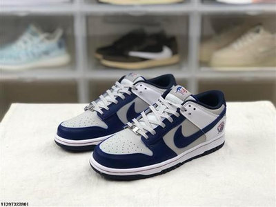 NIKE Dunk Low Brooklyn Nets 75灰藍 籃球鞋 DD3363-686 男女【ADIDAS x NIKE】