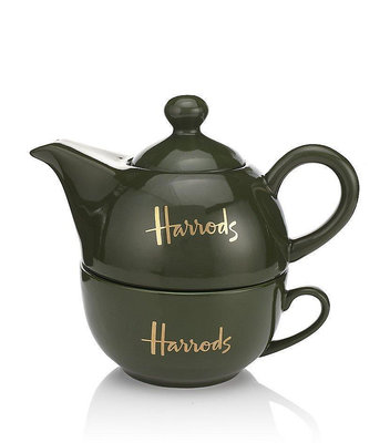 茶藝師 英國哈羅斯Harrods西高地陶瓷茶壺子母壺咖啡杯外貿原單茶杯骨瓷