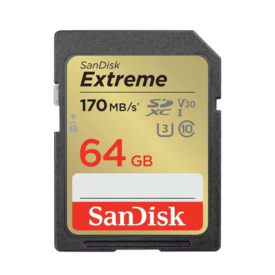 『e電匠倉』SanDisk Extreme SDXC UHS-1 V30 64GB 記憶卡 公司貨 170MB/秒