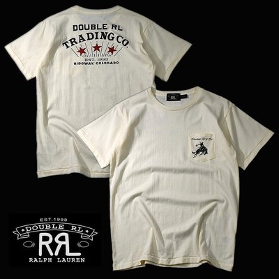 Cover Taiwan 官方直營 RRL Ralph Lauren 美式 牛仔 短袖 口袋短Tee 米白色 (預購)