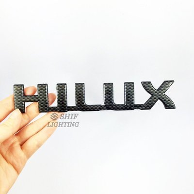 1 x 碳纖維 HILUX 徽標汽車汽車標誌貼紙豐田-飛馬汽車
