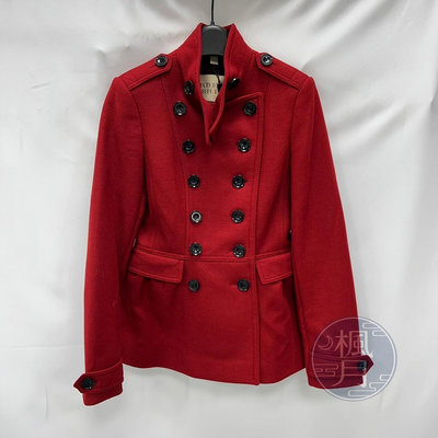 BRAND楓月 BURBERRY 巴寶莉 3954315 紅色短外套 #UK6 精品服飾 外搭 冬季女裝