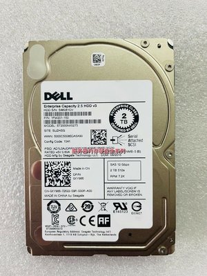 DELL T330 T430 T530 T630 伺服器硬碟 2T 2TB SAS 2.5 12GB 7.2K