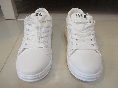 全新女款白色FASHION彈性軟墊運動鞋厚底鞋健走鞋休閒鞋(不是氣墊鞋增高鞋VANS PONY NIKE)