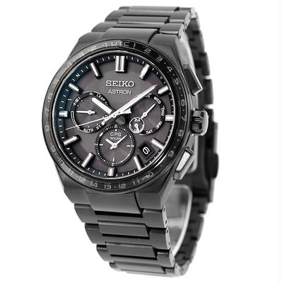 SEIKO Astron SBXC147 40 mm GPS 電波 太陽能 黑色面盤 鍍黑色不鏽鋼錶帶 男錶女錶