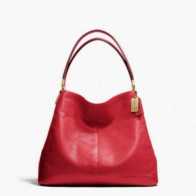 Coco小舖COACH 26224 MADISON SMALL PHOEBE IN LEATHER 紅色