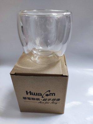 雙層玻璃杯 手工製作/耐熱/雙層防燙/防冷（容量245ml）華電網股東會紀念品