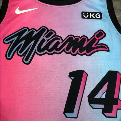 【精選好物】【熱壓版本】nba球衣 邁阿密 熱火隊 14# 希羅 2021 城市版 籃球衣 運動球衣