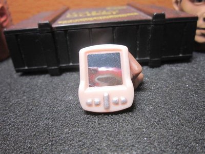 RT1休閒部門 mini模型1/6鏡面款粉紅色舊化PDA手機(遊戲機)一支 有黃化