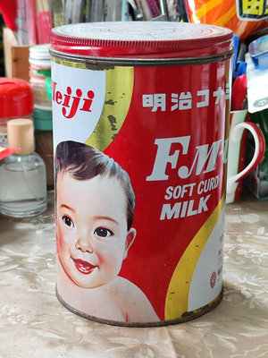 典藏早期明治奶粉罐