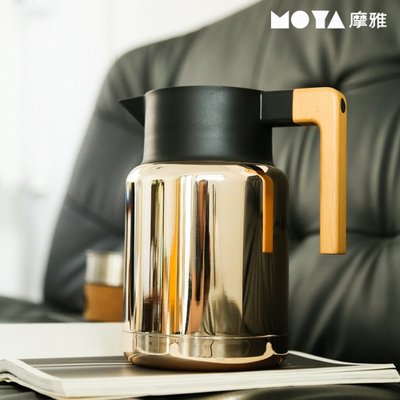咖啡杯印字304不銹鋼保溫杯戶外便攜大容量保溫壺真空保溫旅游壺帶手柄
