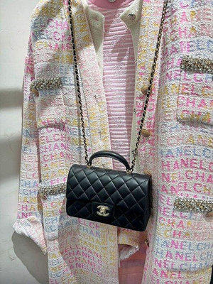 Chanel AS2431 mini flap bag top handle 提把 CF 黑 現貨