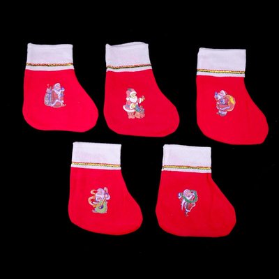 聖誕樹襪子裝飾佈置禮物 8吋印刷襪