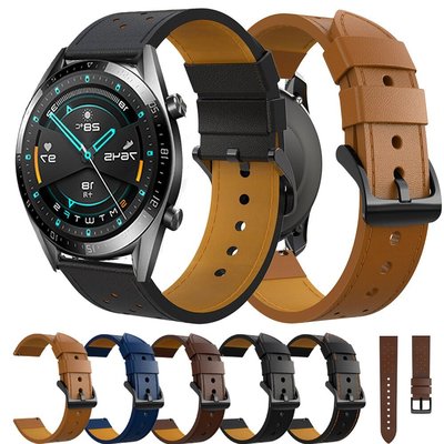 時尚質感皮革多孔錶帶 防水錶帶 適用華為Huawei Watch GT 2 Pro GT2 GT2E 46mm
