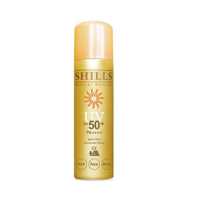 SHILLS 舒兒絲 很耐曬超清爽亮白防曬冰鎮噴霧SPF50+PA++++日本金(防曬噴霧/極限戶外)