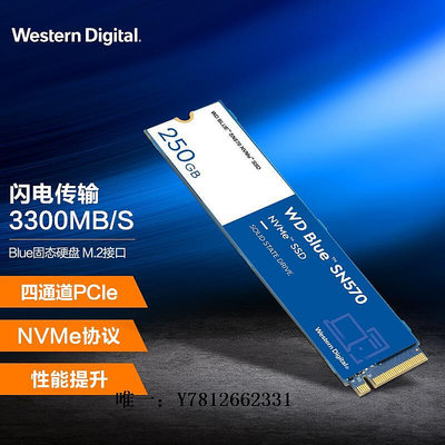 電腦零件WD/西部數據 SN570 1TB NVMe SSD固態硬盤1T臺式機筆記本硬盤 M.2筆電配件
