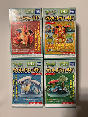 全新現貨 正版 takara tomy 盒玩 寶可夢 初代 御三家 噴火龍 水箭龜 妙蛙花 場景組