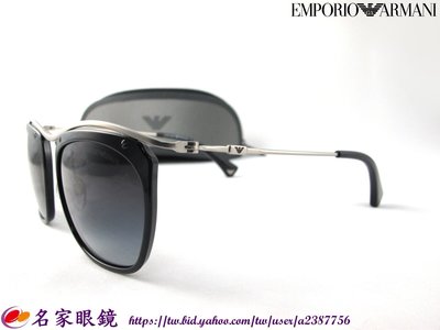 【名家眼鏡】EMPORIO ARMANI 特殊造型設計黑色太陽眼鏡EA 2023 3045/8G【台南成大店】