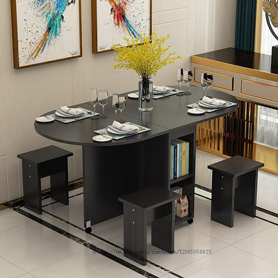 折疊桌 餐桌 家用 簡約 小戶型 經濟型 飯 桌 多功能 圓形桌子 移動