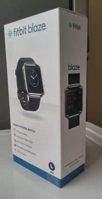 黑銀色L號!! ※台北快貨※美國原裝2016 Fitbit Blaze 運動健身智慧型手錶 (非Surge)