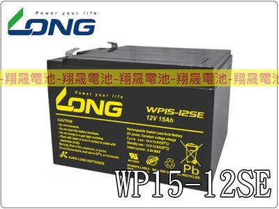 彰化員林翔晟電池-全新 LONG 廣隆電池 WP15-12SE(插PIN式)WP14-12 REC14-12加強