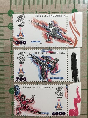 【郵卡庫】【運動會/亞運】印尼1998年，第13屆曼谷亞運 3全，新票  SP4379