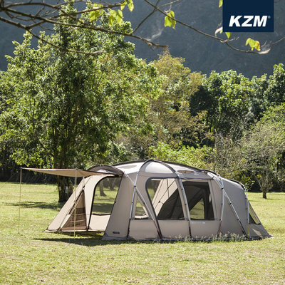 【綠色工場】KAZMI KZM ATTICA 摩卡阿提卡豪華別墅帳篷 (K20T3T013) 多人帳 一廳一帳 露營帳