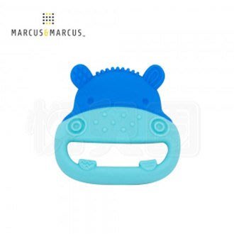 Marcus & Marcus 動物樂園感官啟發固齒玩具-河馬(藍)【悅兒園婦幼生活館】