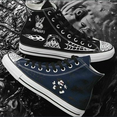 Converse x Sean Pablo Chuck Taylor All Star Pro CTAS 滑板 塗鴉 漫畫 高筒 男鞋 藍色 黑色 各尺寸