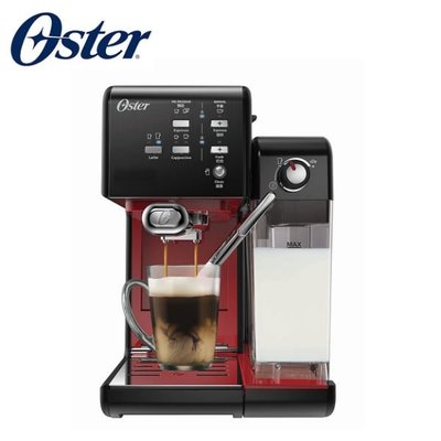 【美國OSTER】頂級義式膠囊兩用咖啡機 BVSTEM6701 (搖滾黑紅)