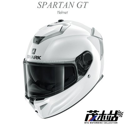 ❖茂木站 MTG❖ SHARK SPARTAN GT 全罩 安全帽 眼鏡溝 2020。White azur WHU