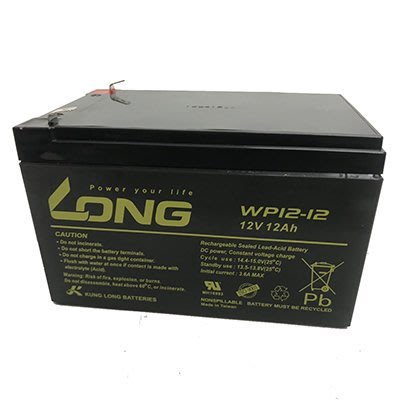 廣隆 LONG 12V 12Ah 電池 WP12-12 代步車 電動車 鉛酸【康騏電動車】專業維修批發零售