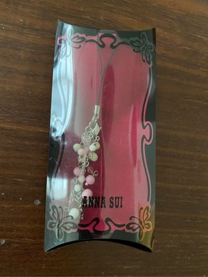 Anna Sui安娜蘇手鍊，吊飾二用，水晶，琺瑯，粉紅，白色，粉嫩