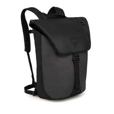 【Osprey】出清特價 Transporter Flap【20L 黑】多功能後背包 上學背包 上班背包 電腦包