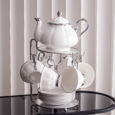 輕奢歐式花茶壺花草茶具水果茶壺套裝下午茶茶杯家用待客