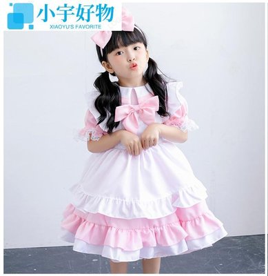 兒童洛麗塔洋裝日常lolita小學生女童可愛日系蘿莉公主連衣裙童裝-小宇好物