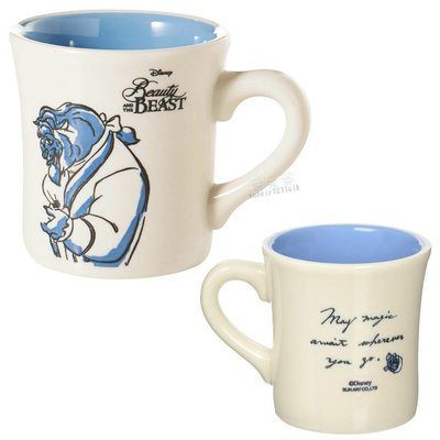 JP購✿4942423240877 日本製陶瓷馬克杯 野獸 藍 迪士尼 美女與野獸 陶瓷 馬克杯 陶瓷杯 杯子 水杯