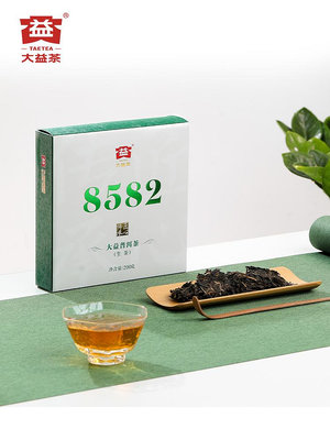 【】大益普洱茶 8582普洱生茶餅茶200g