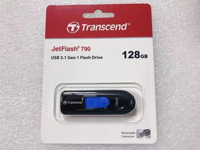 128G創見隨身碟 JF790 JetFlash790 USB3.1 Gen1 USB碟可伸縮 TS128GJF790K