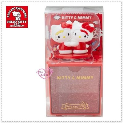 小花花日本精品♥ Hello Kitty 40週年限定紅色擁抱迷你置物盒小物印章公仔