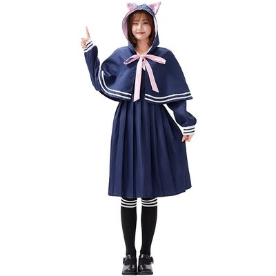 萬圣節cosplay服貓咪披風日系學生海軍風長裙跨境出口萬聖節服裝