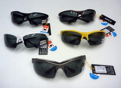 台灣品牌  APEX 偏光眼鏡.運動眼鏡 太陽眼鏡 J91(全套4種鏡片附贈腰包)框有多色 白框